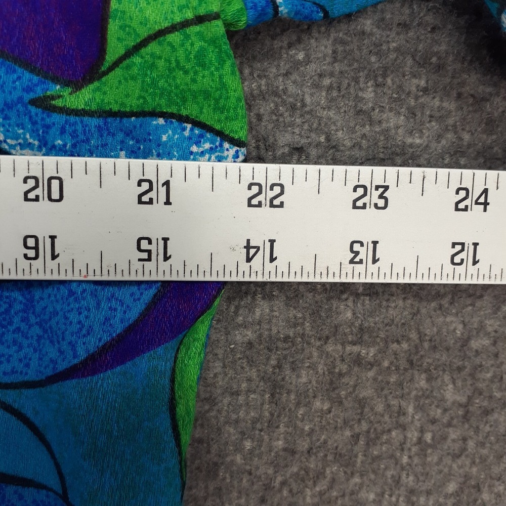 VINTAGE 60'S 70's UI-MAIKAI Hawaiian Button‎ up shirt Mens M blue green Floral - Picture 11 of 14